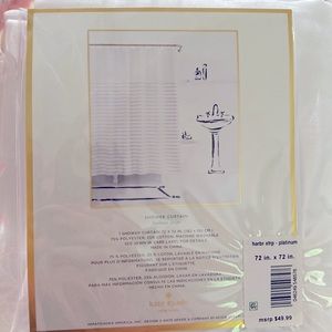 Kate Spade Shower Curtain white and gray